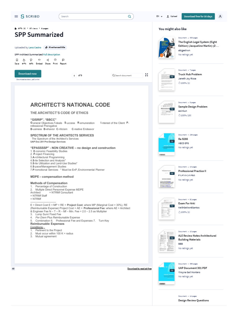 SPP E7 Overview and Architect Ethics | PDF | Engineering | Design