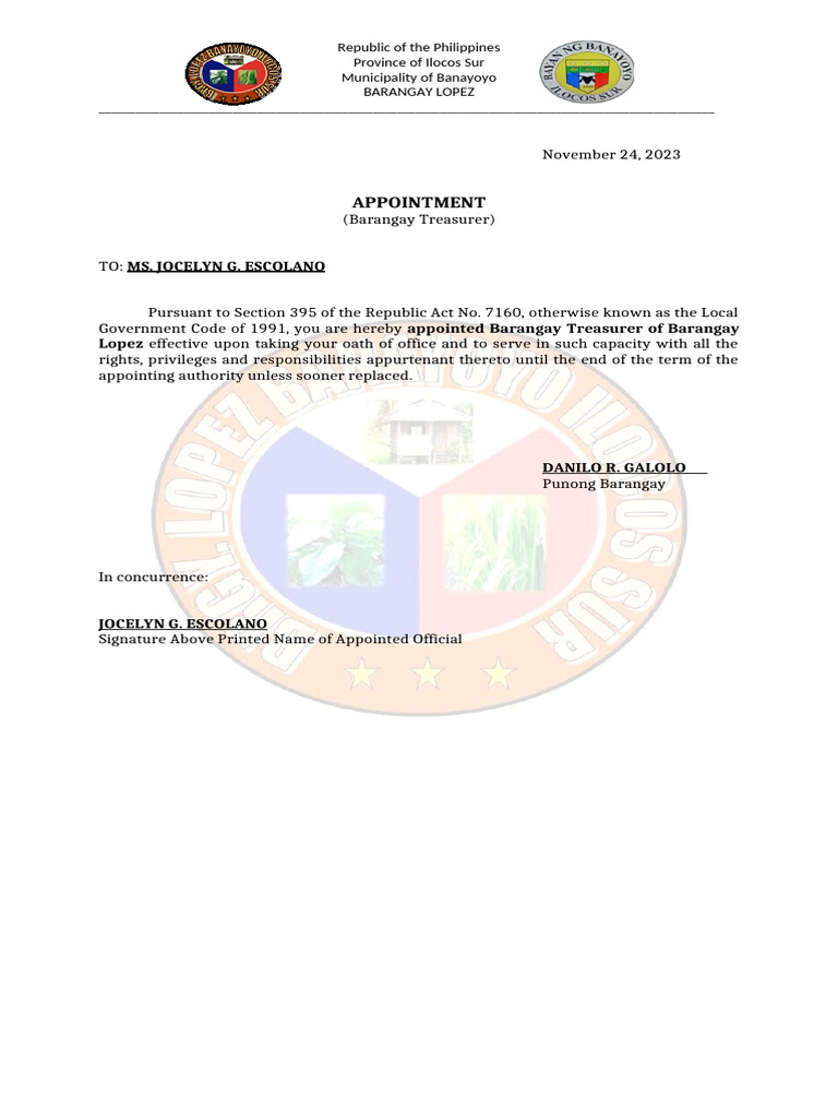 1.-Appointment-1 | PDF