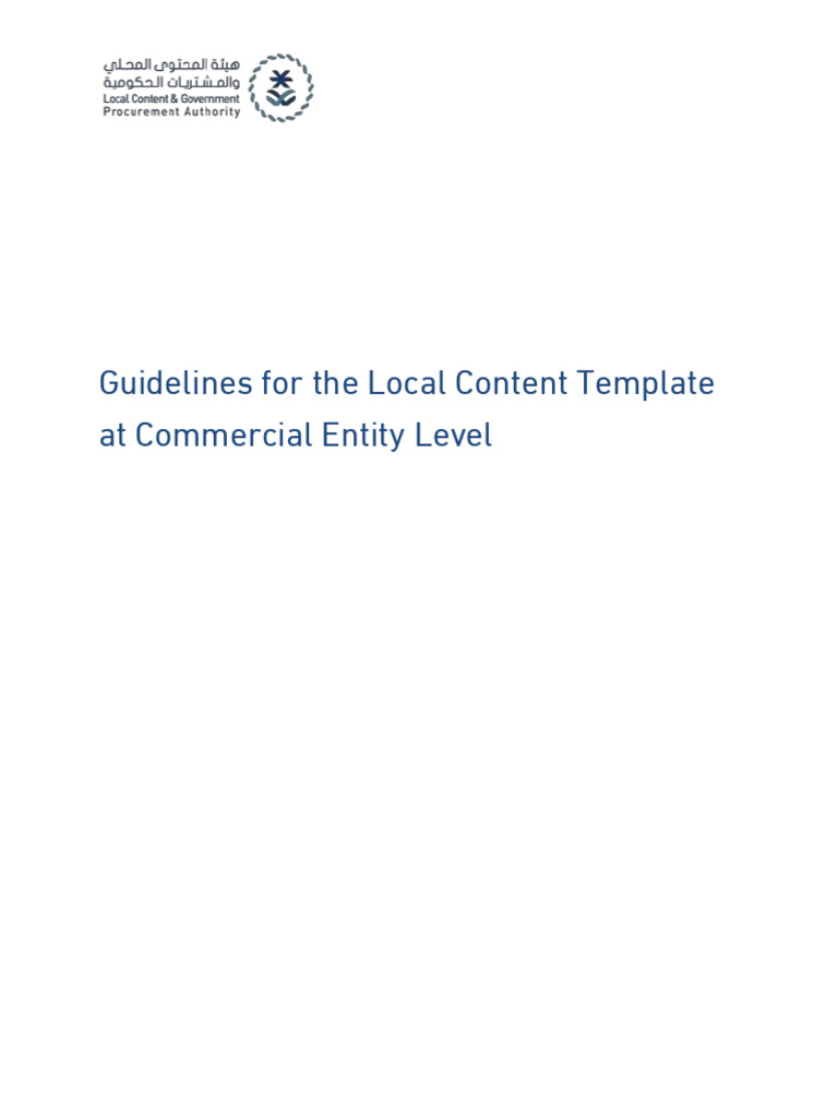 Local Content Guidelines for KSA Entities | PDF | Employment | Expense