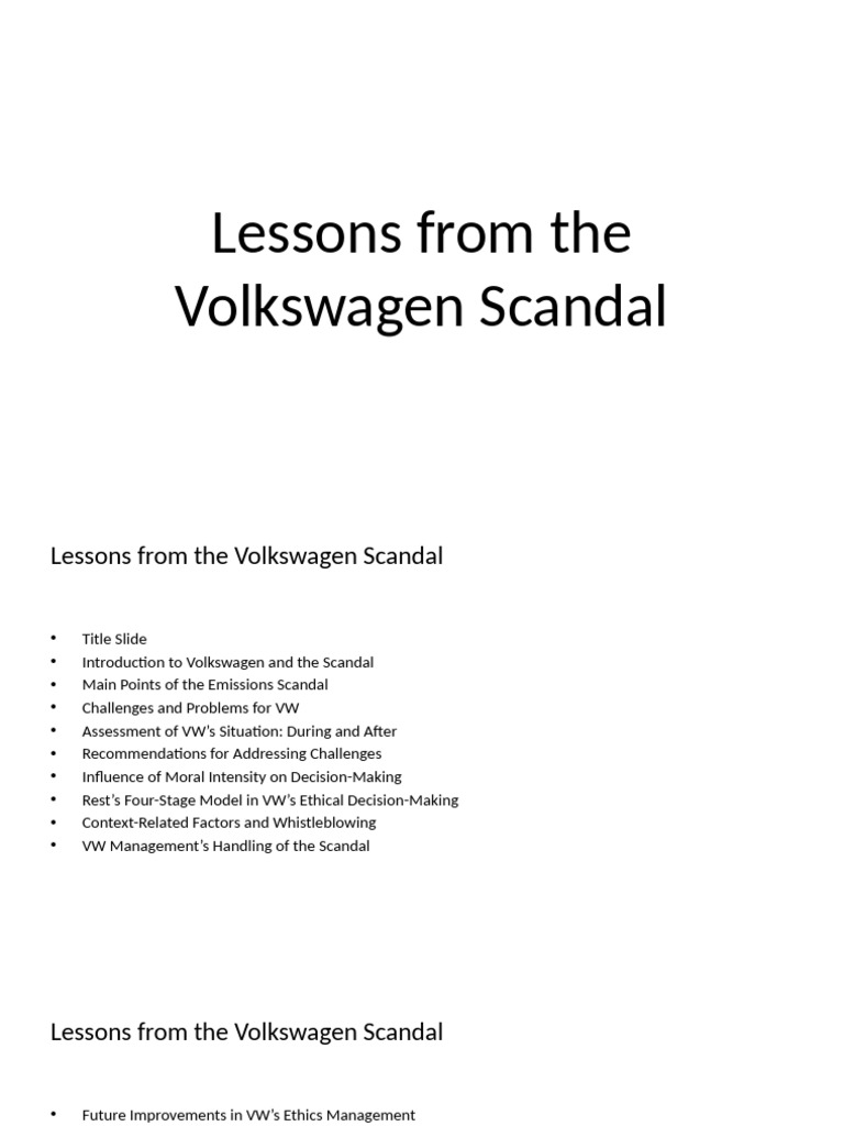 Lessons From The Volkswagen Scandal | PDF | Corporate Social ...