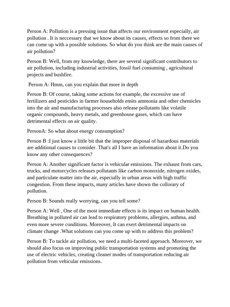 Dialogue on Air Pollution Solutions | PDF | Air Pollution ...