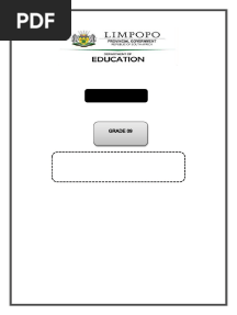 Social Sciences History Grade 9 Controlled Test Te - 230607 - 112941