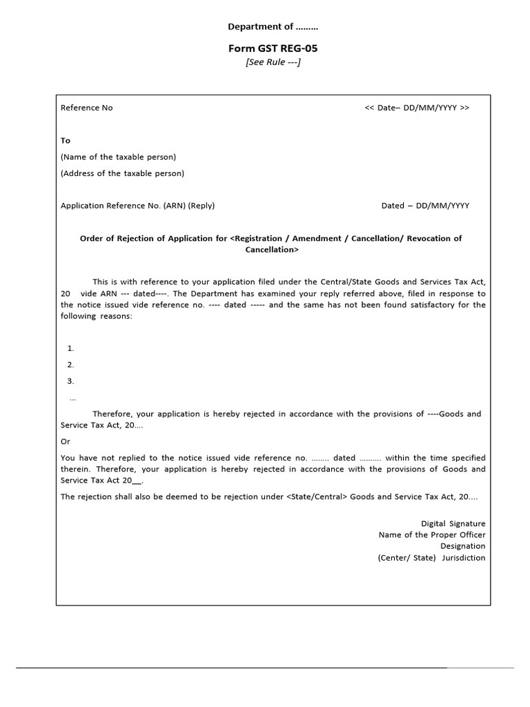 GST Reg 5 | PDF