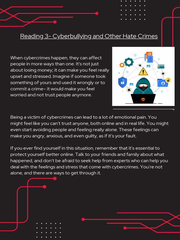 Reading 3 - Cyberbullying and Other Hate Crimes | PDF | Malware ...