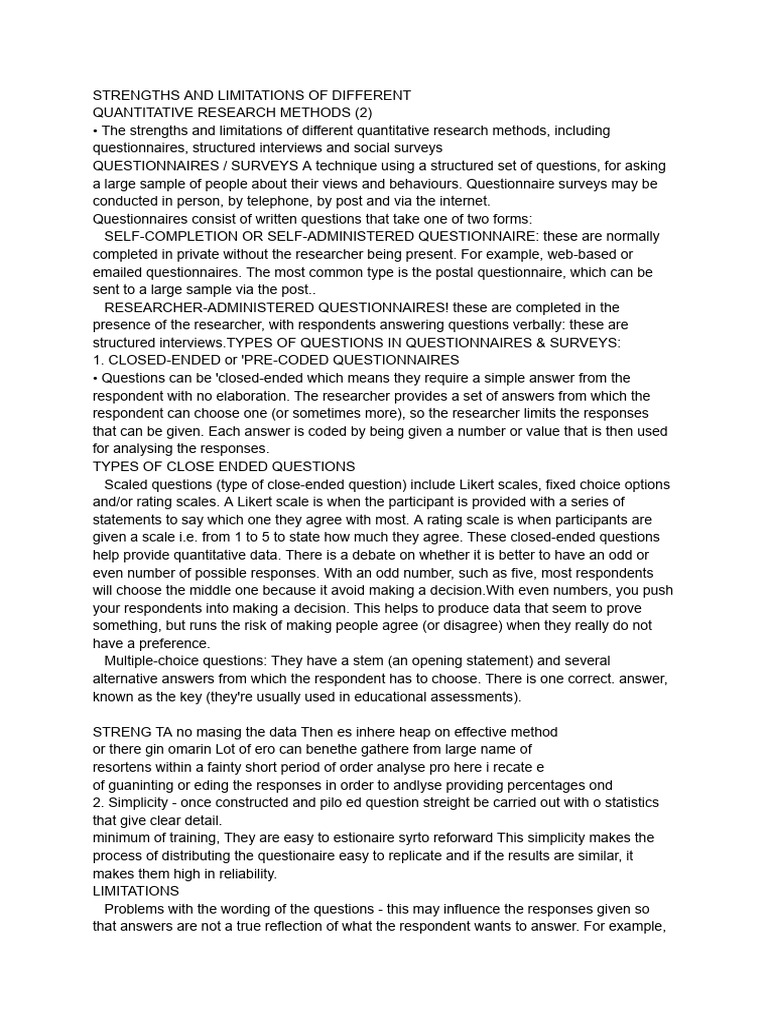 Sociology Booklet 2 | PDF | Survey Methodology | Self Report Study