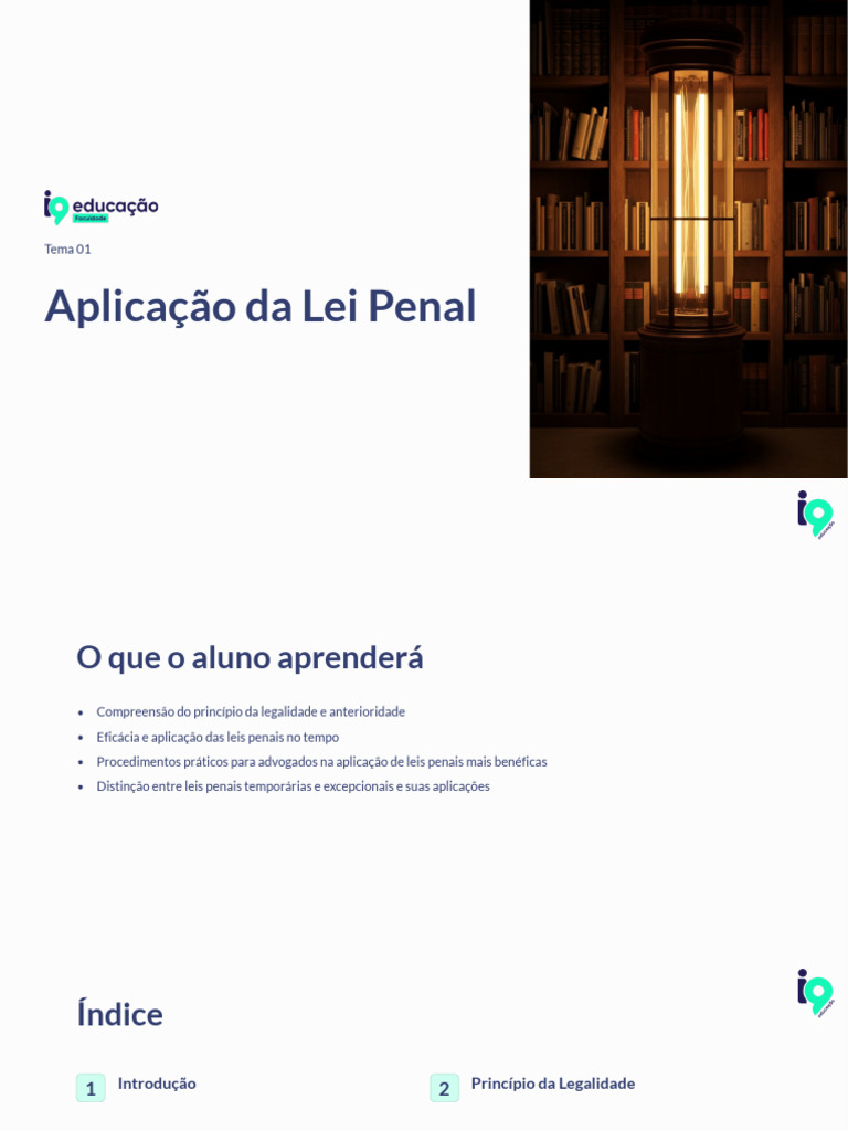Princípios da Aplicação da Lei Penal | PDF | Crimes | Crime e Violência