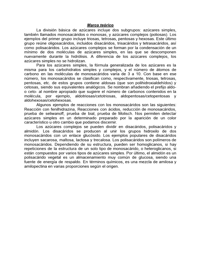 Tipos de azúcares: simples y complejos | PDF | Cocina, comidas y vino ...