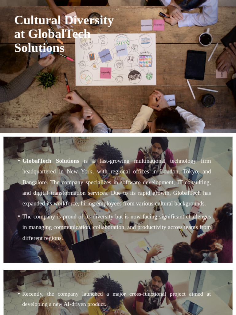 Managing Cultural Diversity at GlobalTech | PDF | Leadership | Conflict ...
