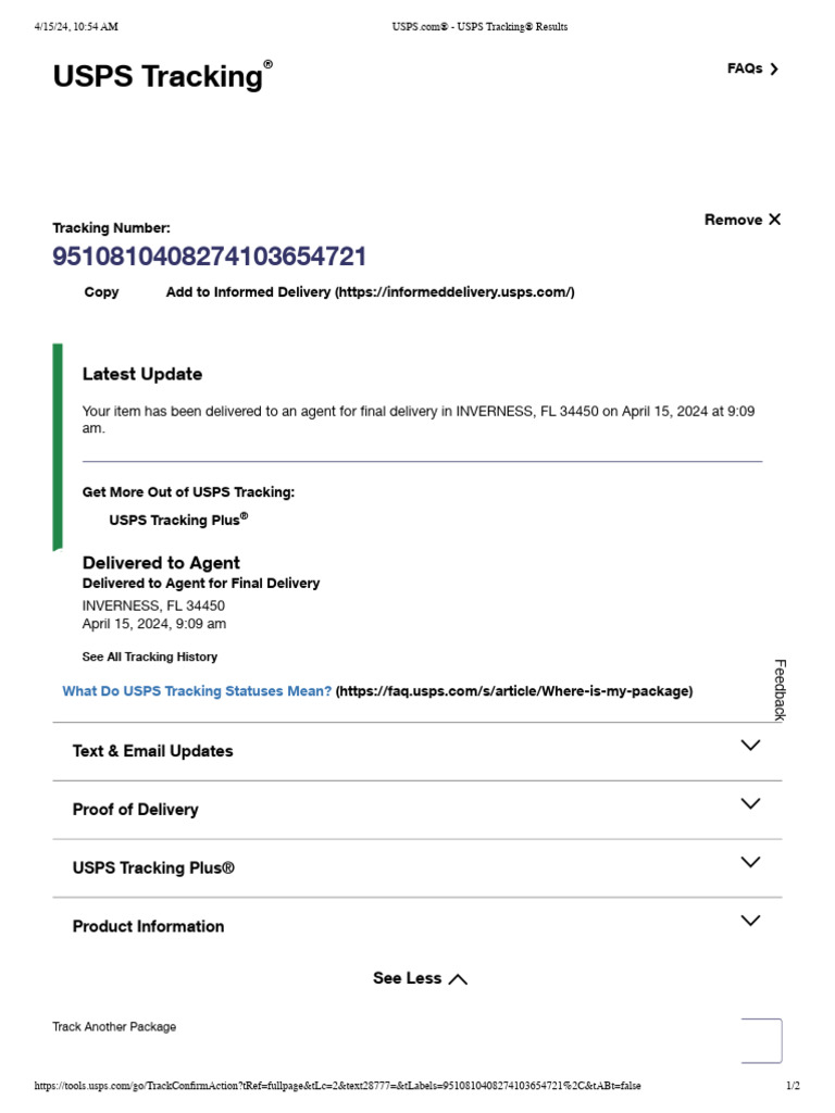 Judicial Notice of Indigenous Standing Delivery Confirmation April 15