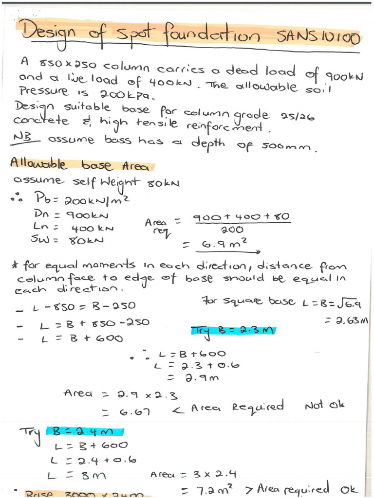 How To Design A Pad Foundation | PDF