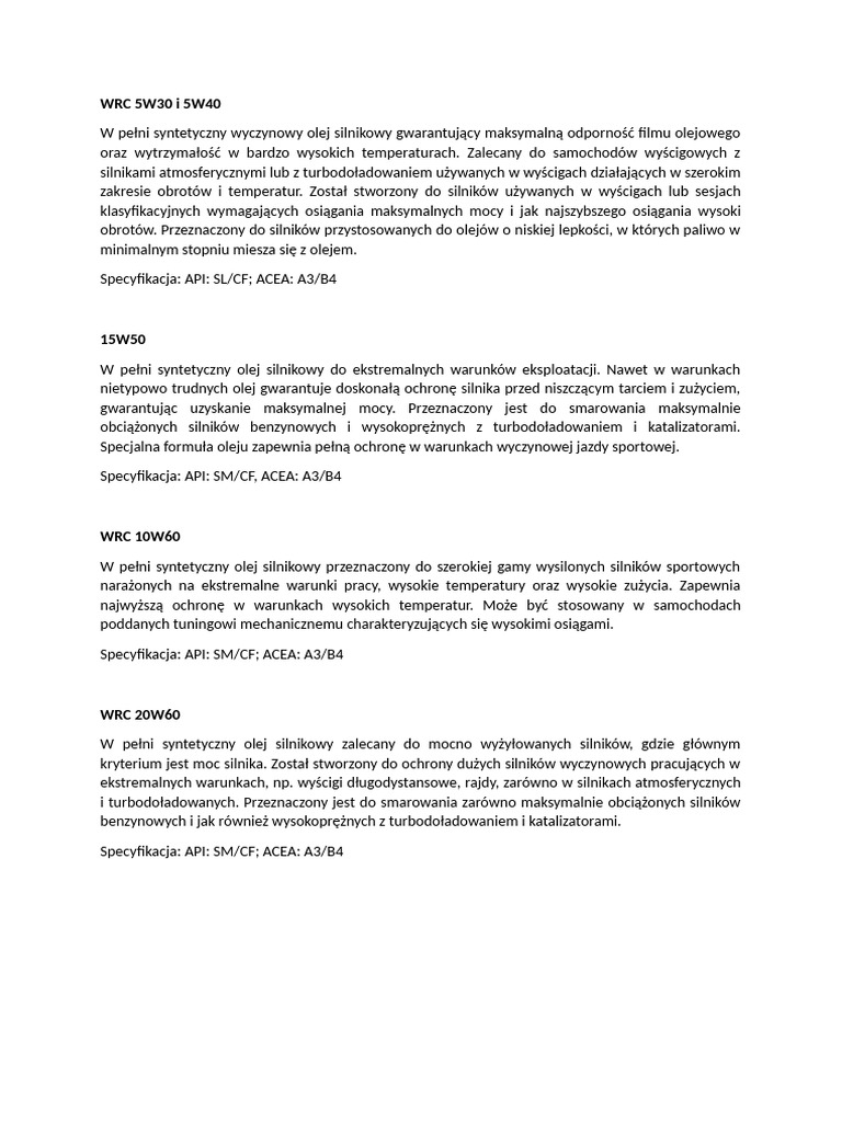 Opisy WRC | PDF