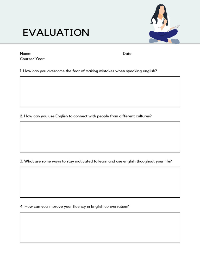 Blue and White Printable End of School Year Reflection Worksheet ...