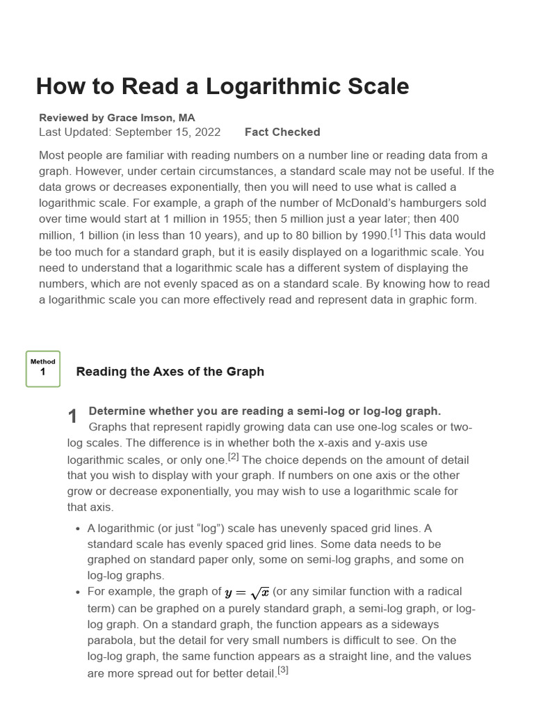 How To Read A Logarithmic Scale - 10 Steps (With Pictures) | PDF ...