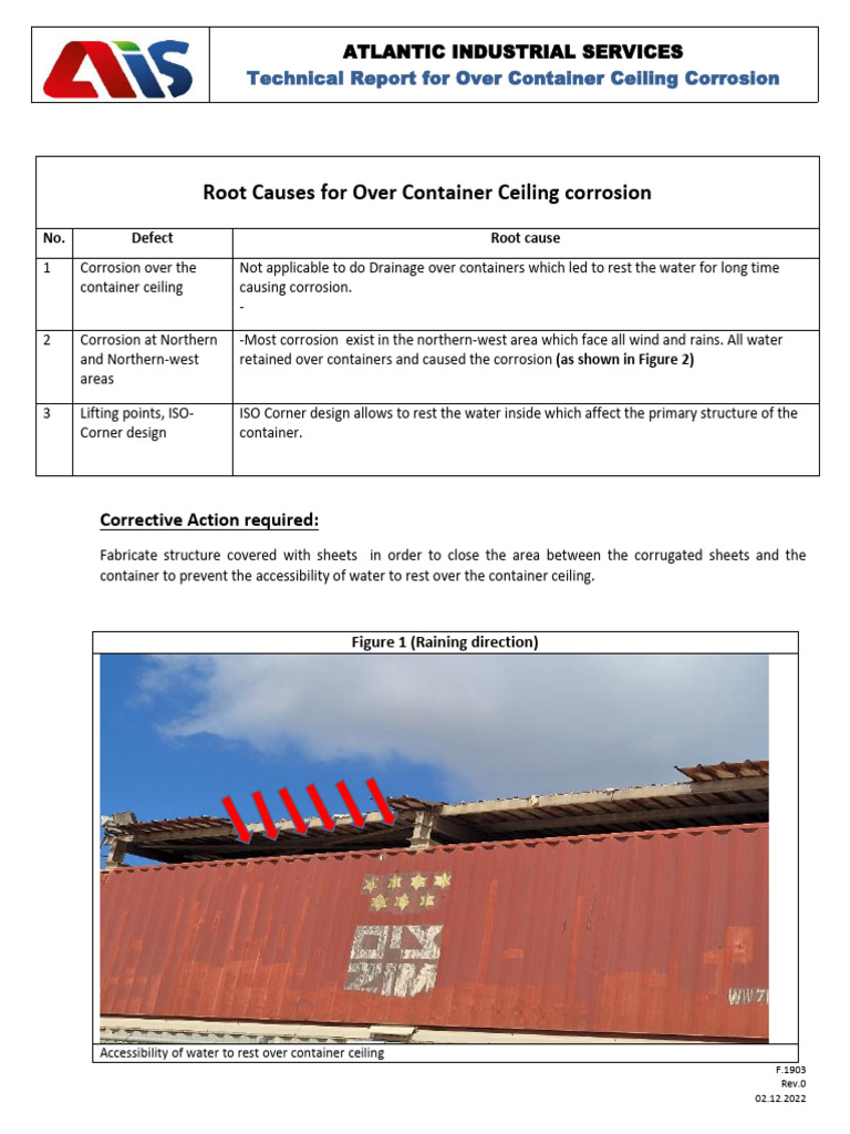 Reasons For Over Container Ceiling Corrosion | PDF