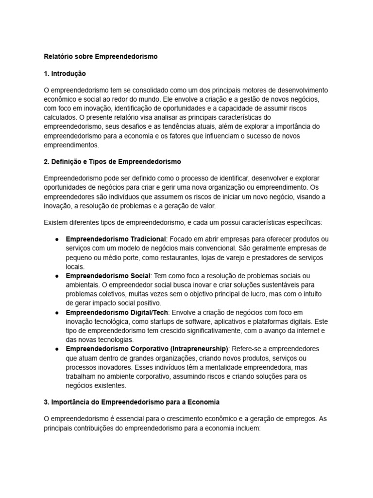 Características e Desafios do Empreendedorismo | PDF | Empreendedorismo ...