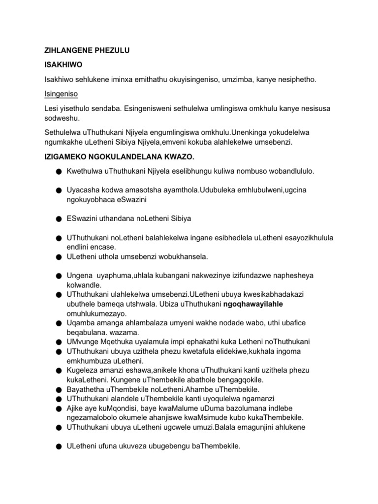 Zihlangene Phezulu | PDF | Social Science