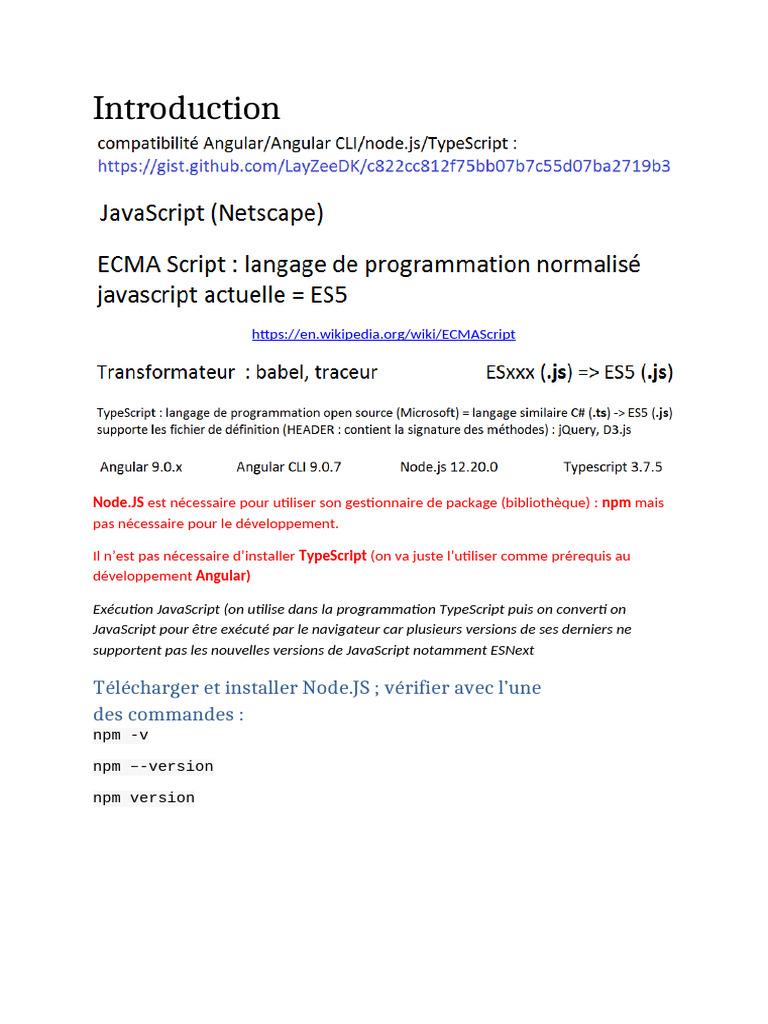Guide d'installation et d'utilisation d'Angular | PDF | Génie logiciel ...