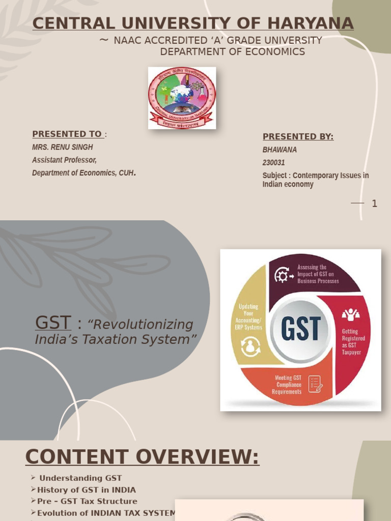 Gst in India | PDF | Taxes | Value Added Tax