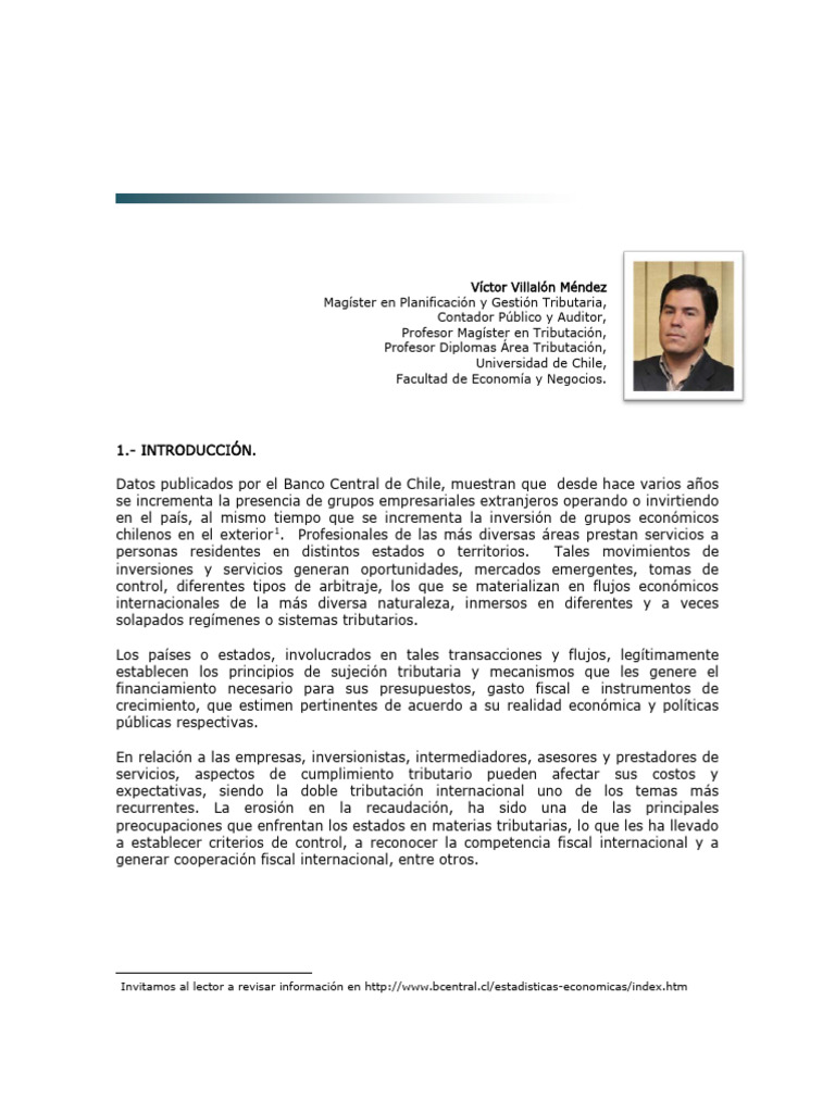 Tributación No Residentes Chile Pdf Impuestos Pagos