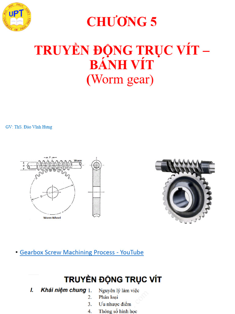 Chương 8 Truyền Động Trục Vít | PDF