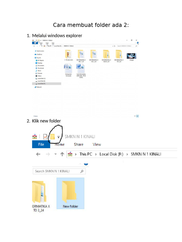 Cara Membuat dan Mengecek Folder di Windows | PDF