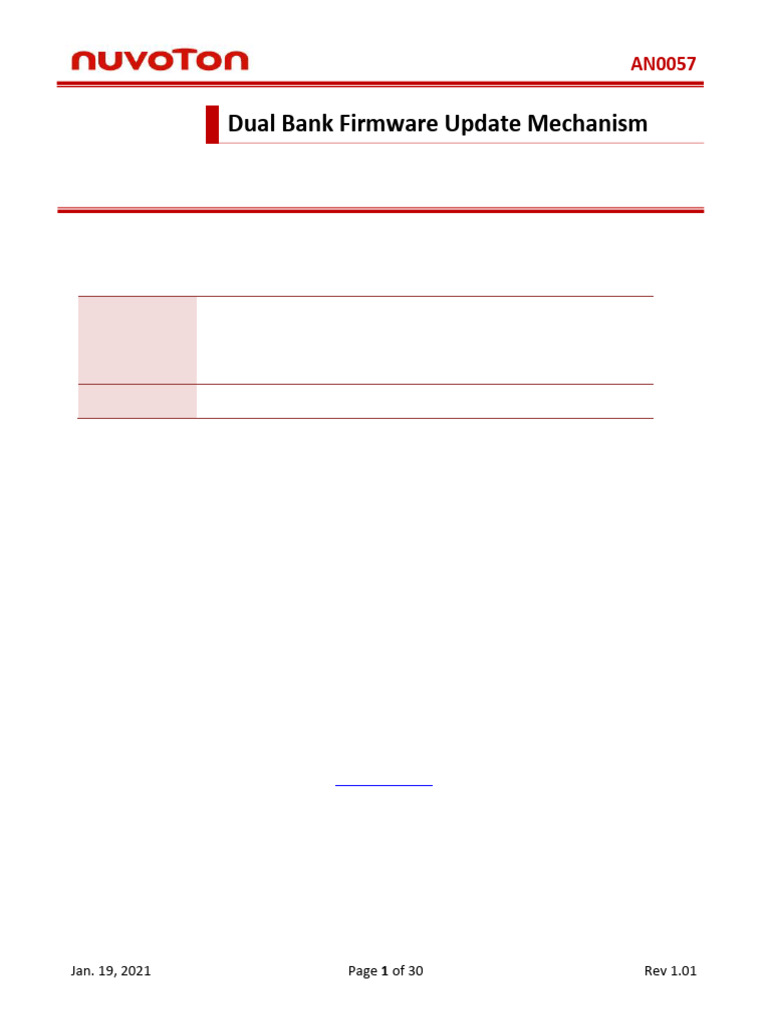 An 0057 M2354 DualBank Firmware Update Mechanism en Rev1.01 | PDF ...