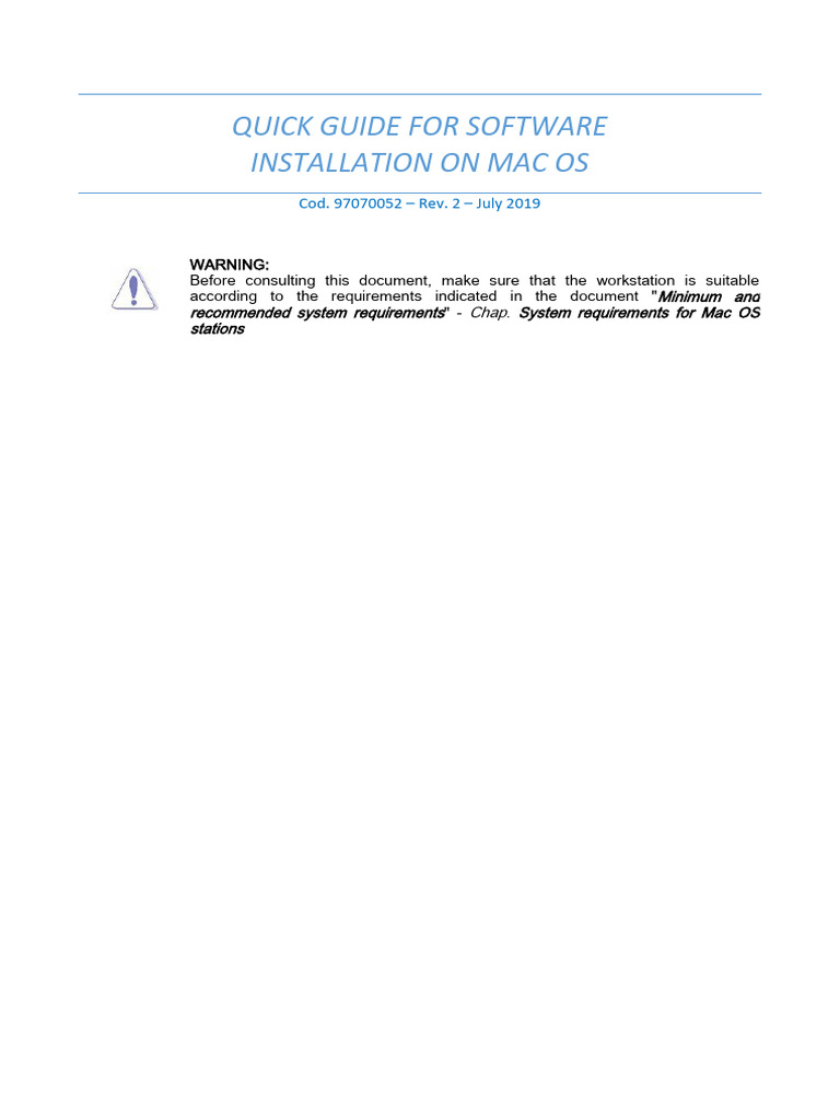 Mac OS Software Installation Guide | PDF | Installation (Computer ...