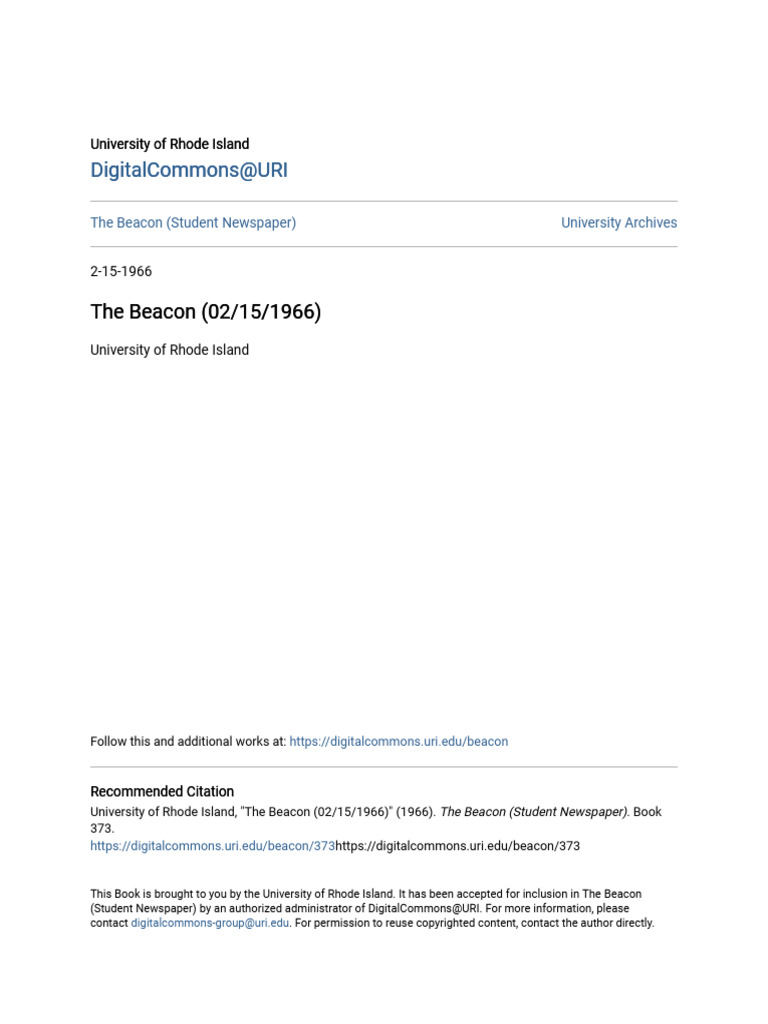 The Beacon (02 - 15 - 1966) | PDF