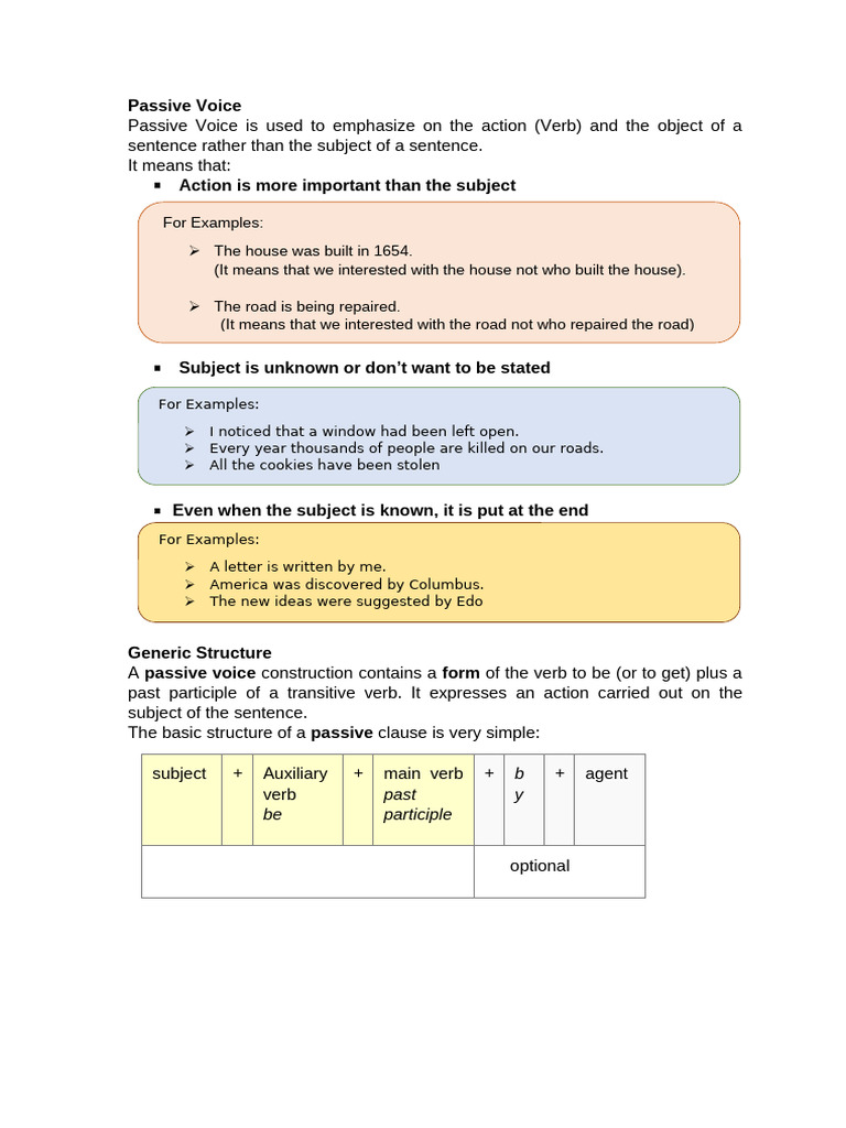 Passive Voice | PDF
