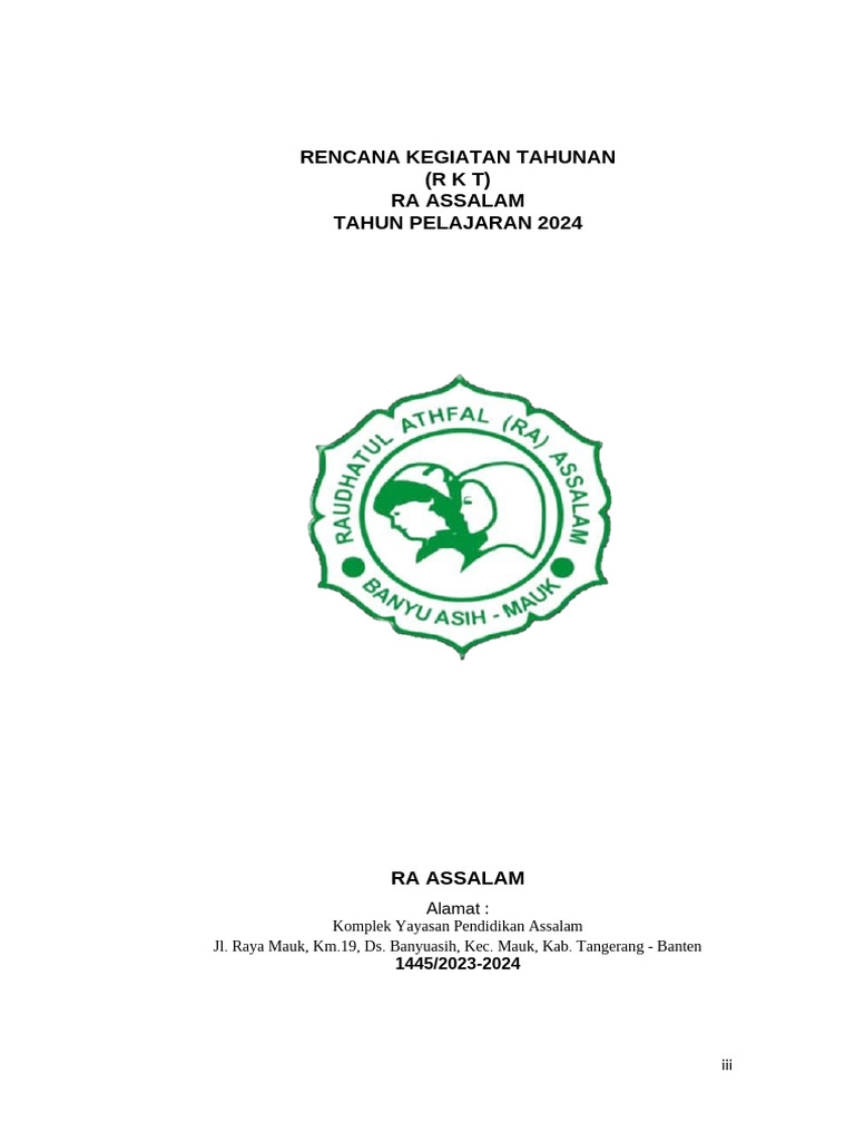 Rkt Ra Assalam 2024 Pdf