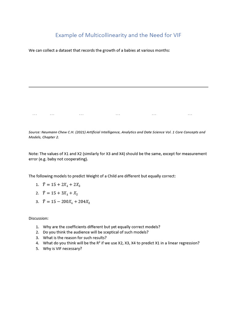 Understanding Multicollinearity and VIF | PDF | Teaching Methods ...