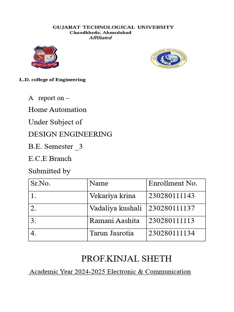 Home Automation Project Report 2024 | PDF | Home Automation | Computer ...