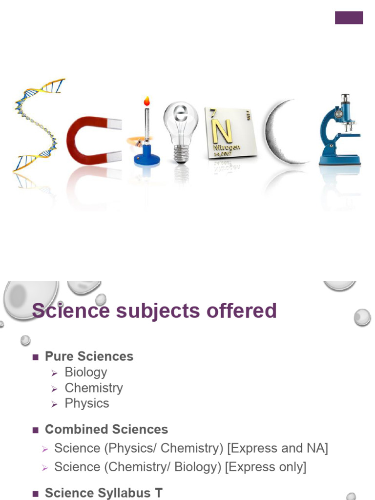 Overview of Science Subjects Offered | PDF | Chemistry | Science