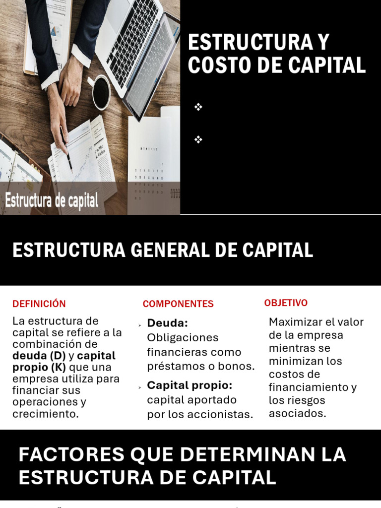 Estructura y Costo de Capital Empresarial | PDF | Business | Deuda