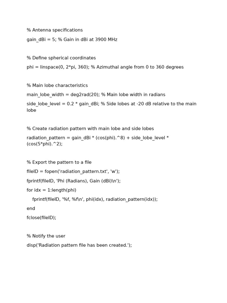 Antenna Radiation Pattern Analysis | PDF | Teaching Methods & Materials ...