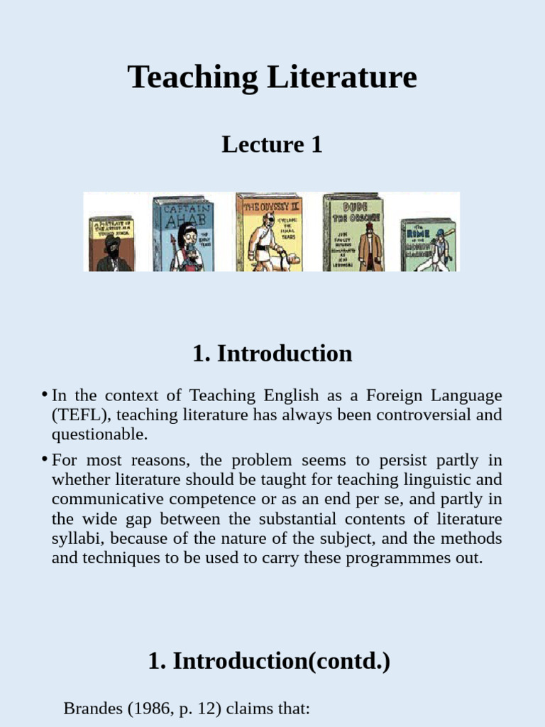 Effective Strategies for Teaching Literature | PDF | Pedagogy ...