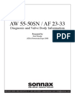 AW 55-50SN AF 23-33 Diagnosis and Valve Body Information