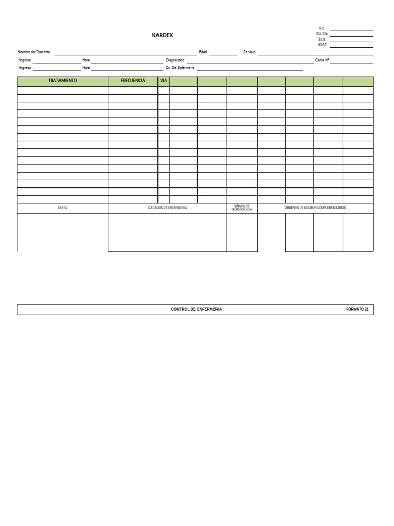 Control de Enfermería y Balance Hídrico | PDF
