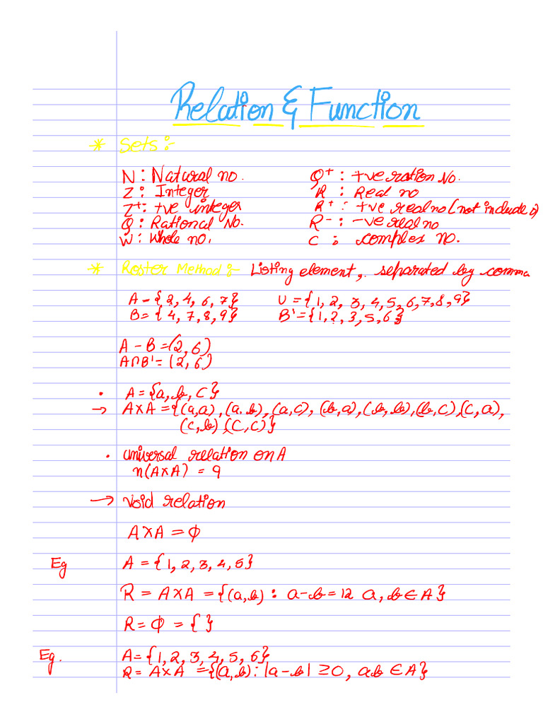 Relation & Function | PDF