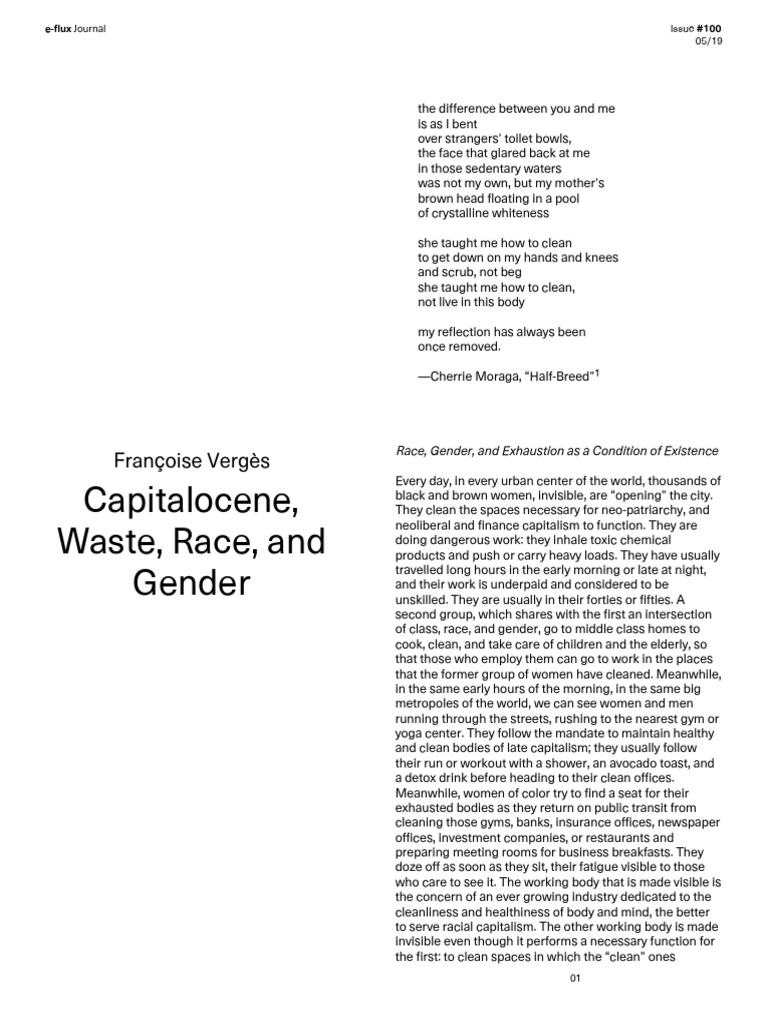 Race, Gender, and Labor in Capitalism | PDF | Domestic Worker | Feminism