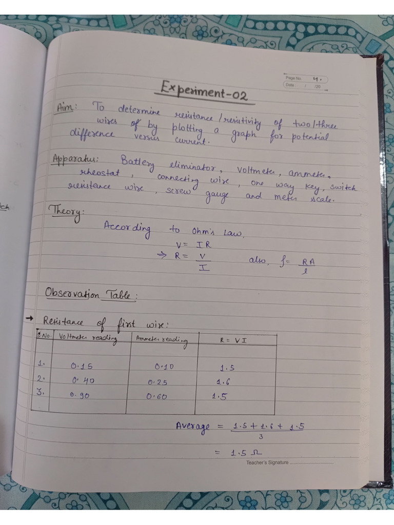 Physics Experiment 02 | PDF
