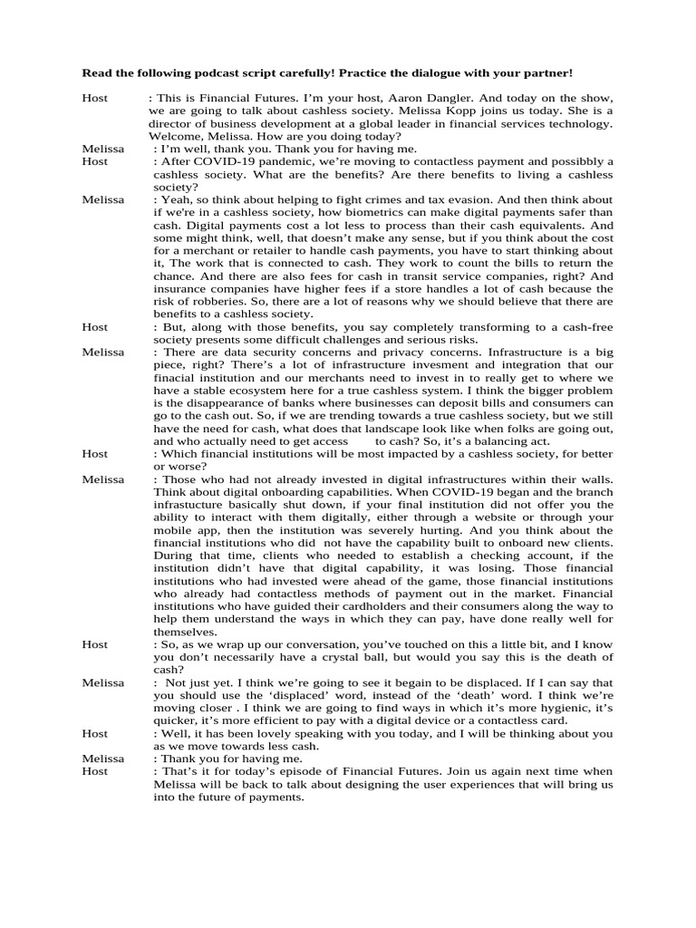 Benefits and Challenges of Cashless Society | PDF | Cash | Banks