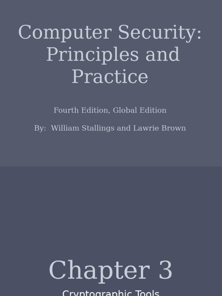 Overview of Cryptographic Tools | PDF | Cryptography | Public Key ...