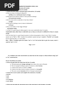 Final English Marking Guide 2024