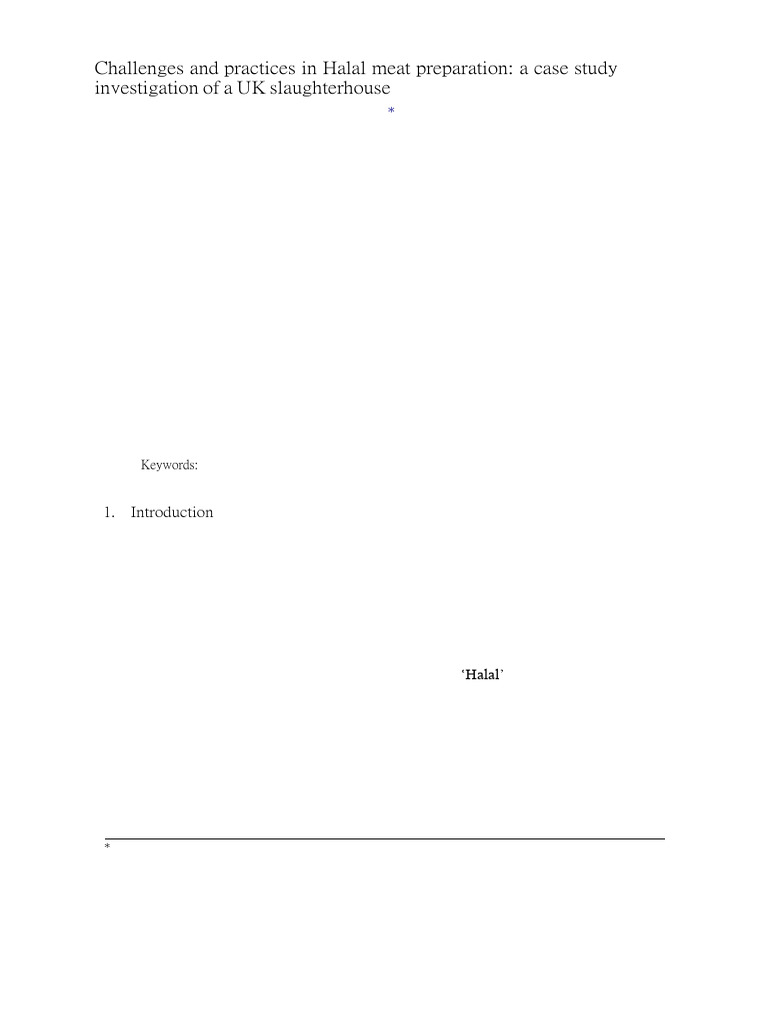 Halal Meat Preparation Challenges in UK | PDF | Slaughterhouse | Animal ...