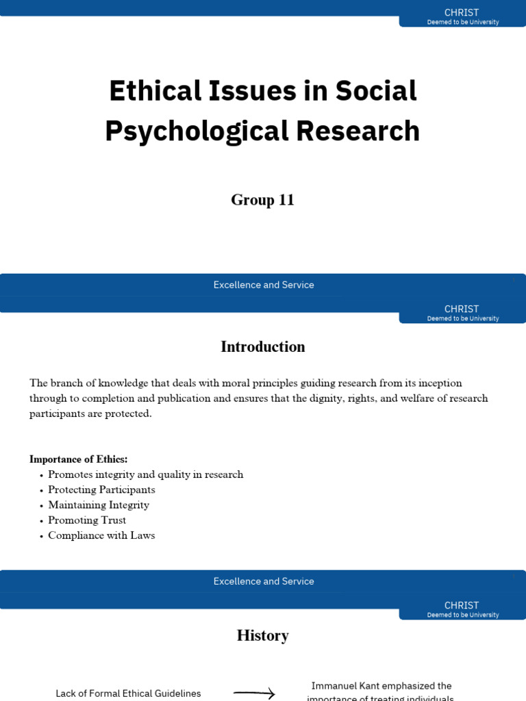 Ethical Issues in Social Psychology Research | PDF | Obedience (Human ...