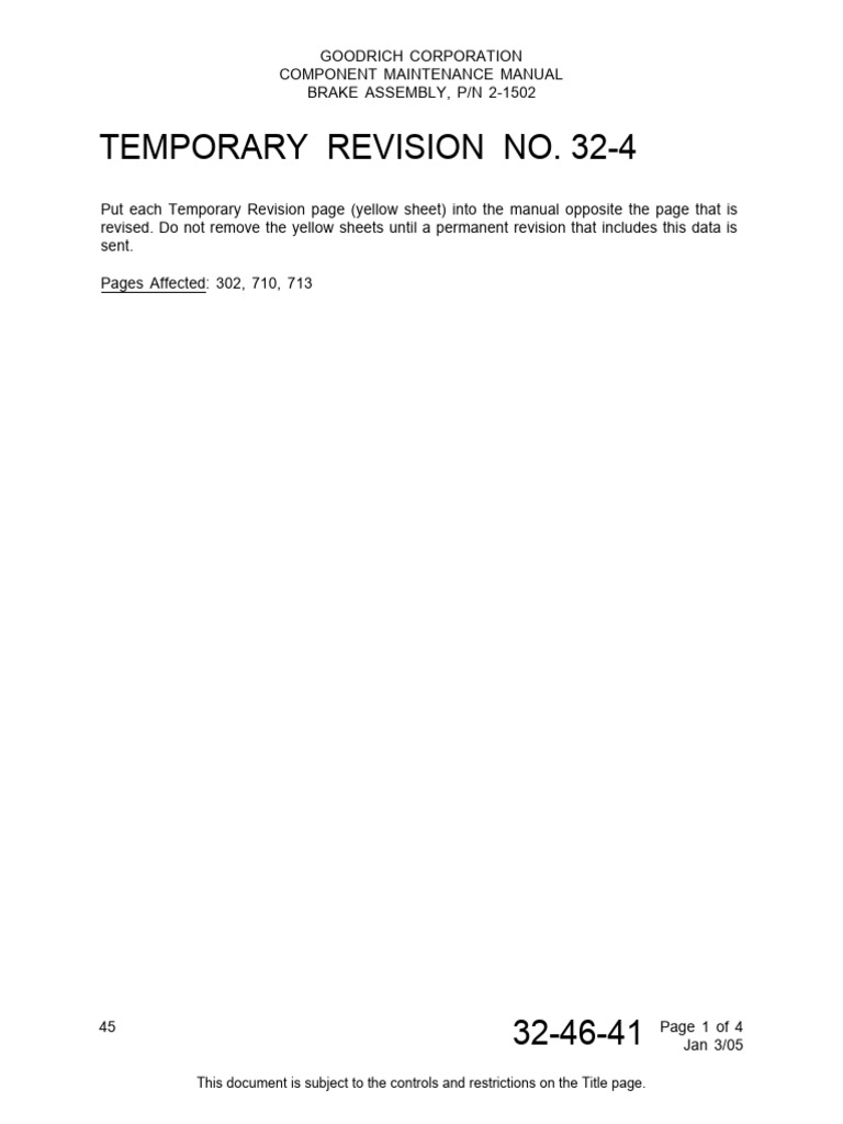 Goodrich Brake Assembly Manual P/N 2-1502 | PDF | Valve