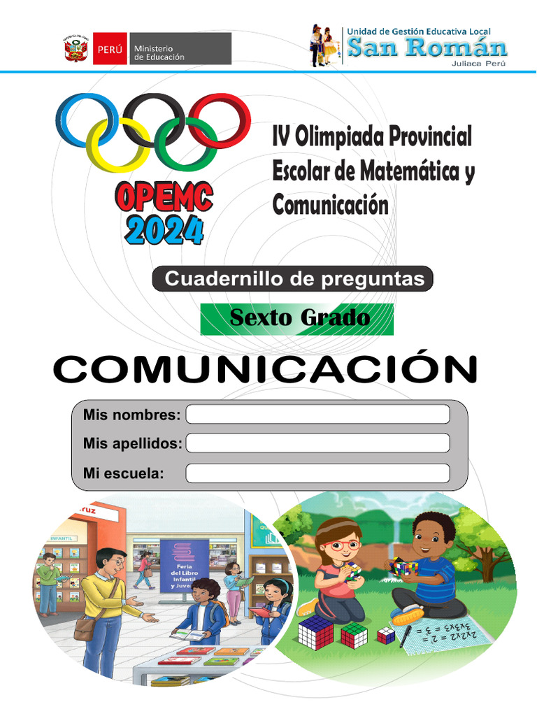 Olimpiada de Comunicación 6to Grado 2024 | PDF | Biodiversidad | Los ...