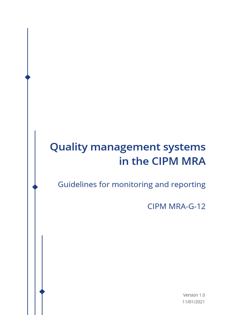 Quality Management in CIPM MRA Guidelines | PDF | Metrology