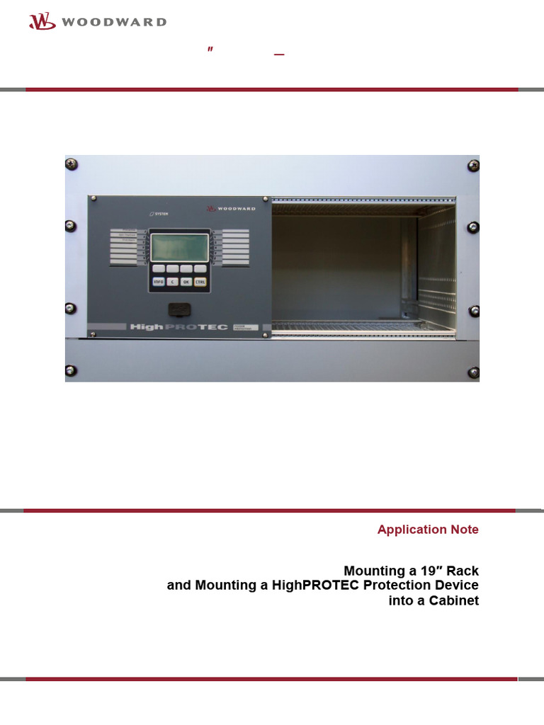 Application Note Mounting A 19inch Rack EN | PDF | Screw